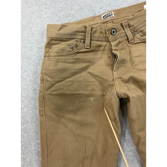 Naked & Selvedge Weird Guy Selvedge 5‎ Pocket Jeans (Men's 30x33) Beige - Picture 4 of 16